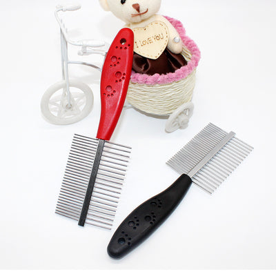 The PetUp Dog Double-Row Comb for Shank Footprint & Dense Teeth