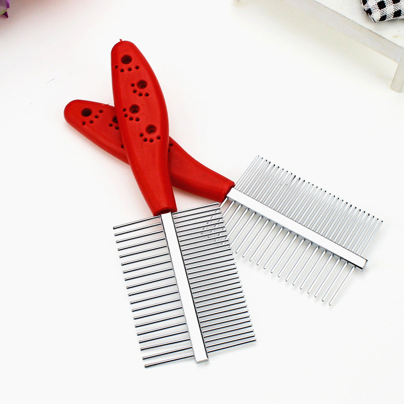 The PetUp Dog Double-Row Comb for Shank Footprint & Dense Teeth