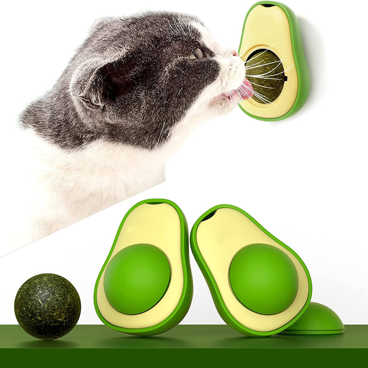 PetUp™ Cat Licking Avocado Catnip Toy