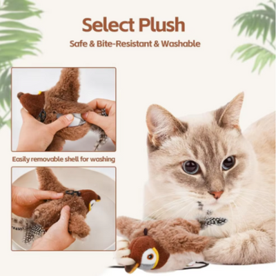 The PetUp™ Interactive USB Rechargable Bird Chirping Cat Toy