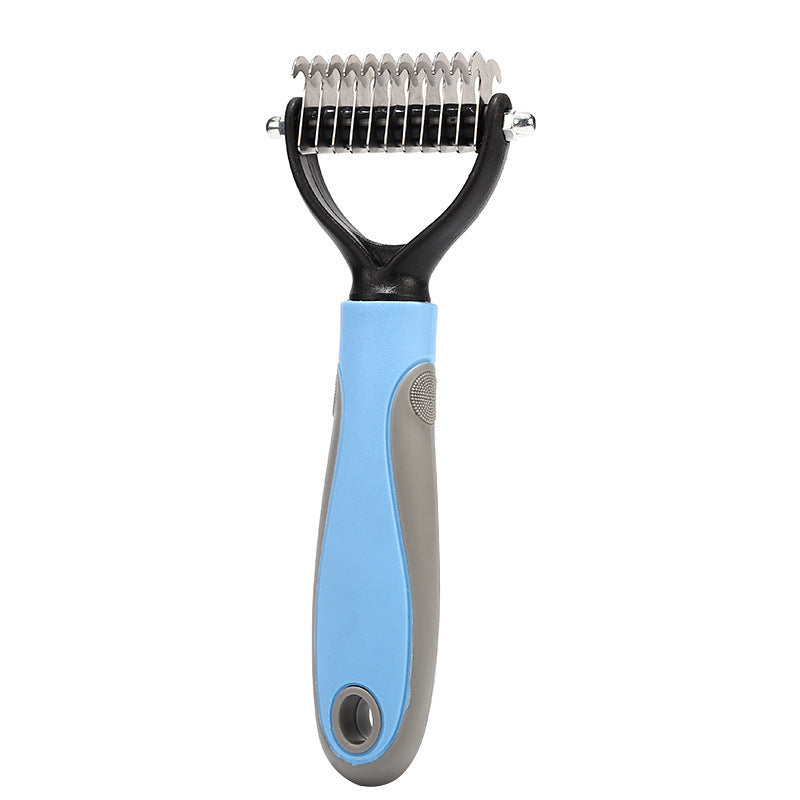 The PetUp Stainless Double-Sided Pet Brush & Shedding Comb