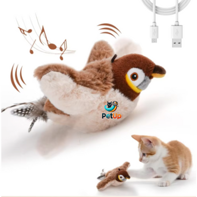 The PetUp™ Interactive USB Rechargable Bird Chirping Cat Toy