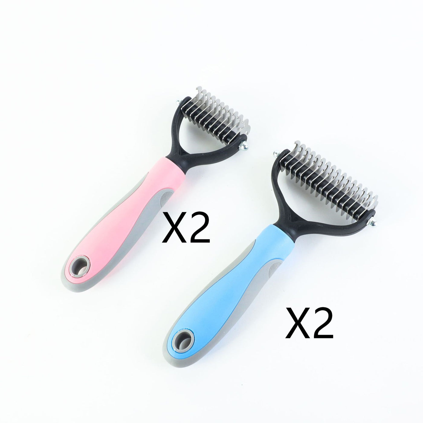 The PetUp Stainless Double-Sided Pet Brush & Shedding Comb
