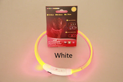 PetUp USB Rechargeable Flashing Dog Collar & LED Light-Up for Night Walking