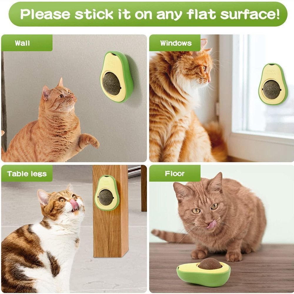 PetUp™ Cat Licking Avocado Catnip Toy