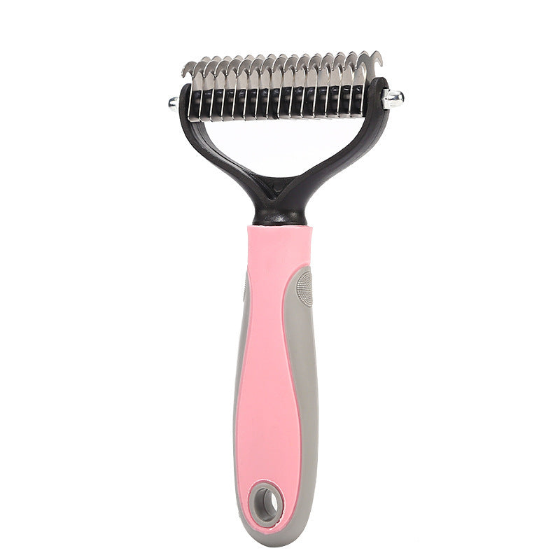 The PetUp Stainless Double-Sided Pet Brush & Shedding Comb