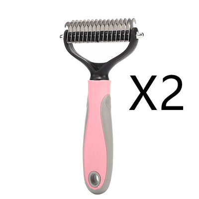 The PetUp Stainless Double-Sided Pet Brush & Shedding Comb