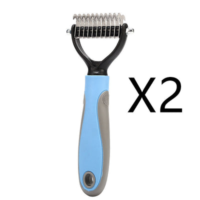 The PetUp Stainless Double-Sided Pet Brush & Shedding Comb