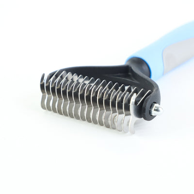 The PetUp Stainless Double-Sided Pet Brush & Shedding Comb