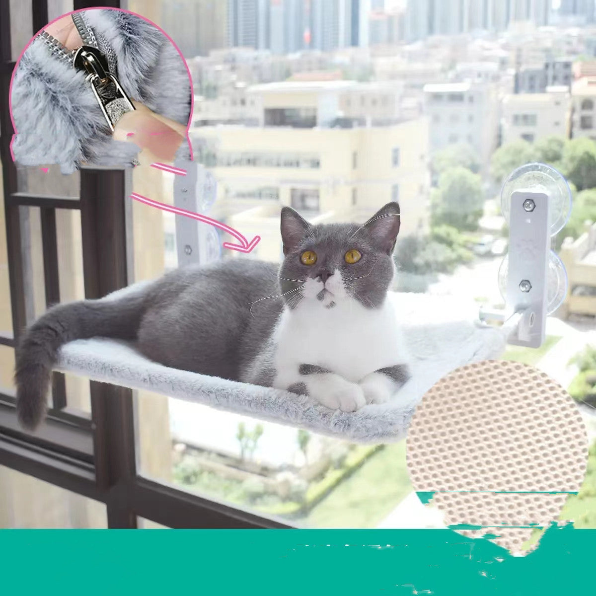 PetUp Cat Suction Cup Window Hammock